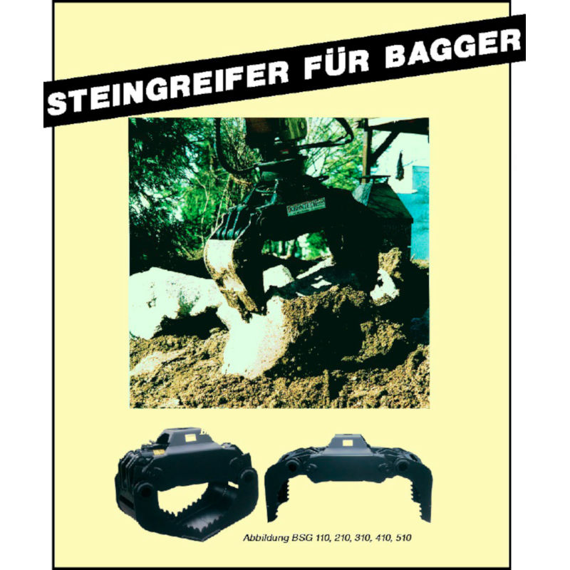 Steingreifer für Bagger